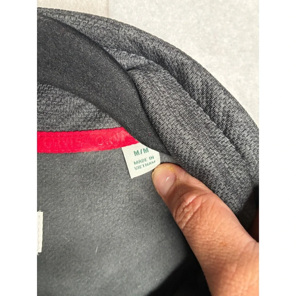 Orvis Mens Full Zip Fleece‎ Jacket Charcoal Gray Black Contrast Medium 1522009